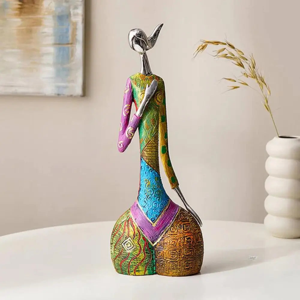 Abstract Resin Woman Sculpture C