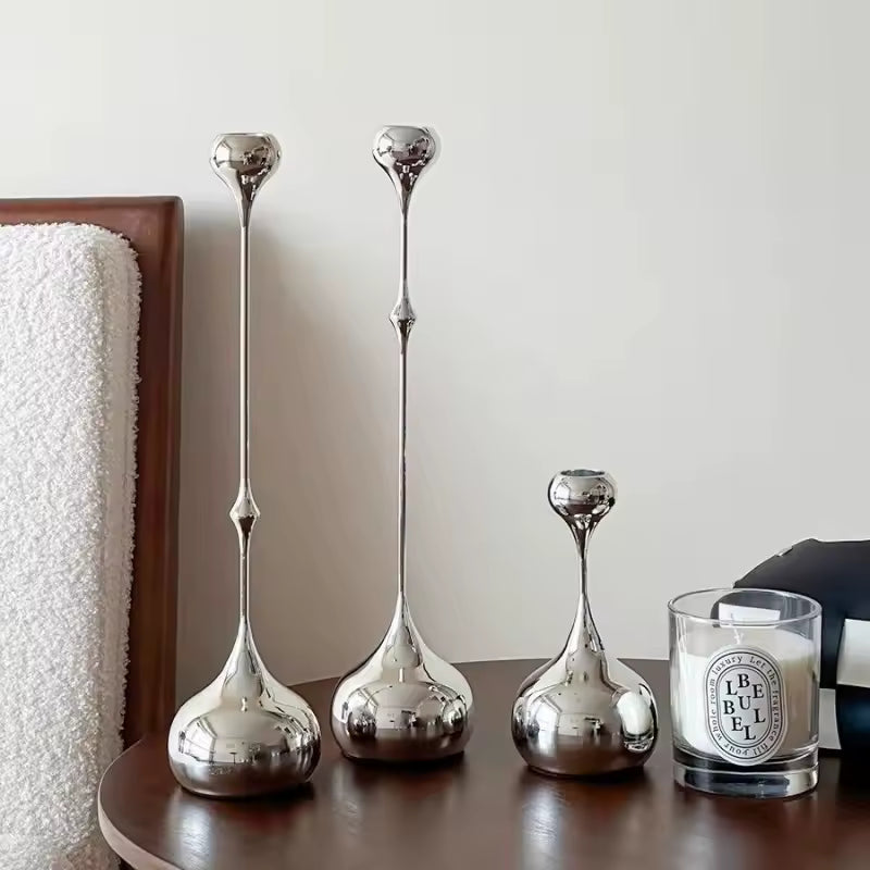 Minimalist Silver Candle Holder