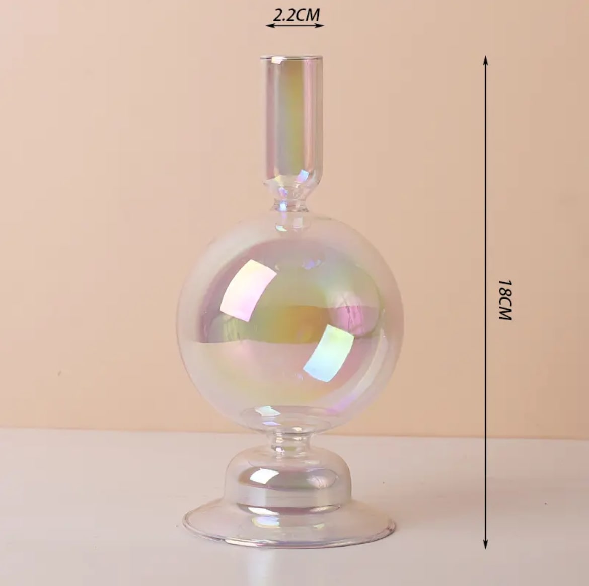 Taper Glass Candlestick Holder 3