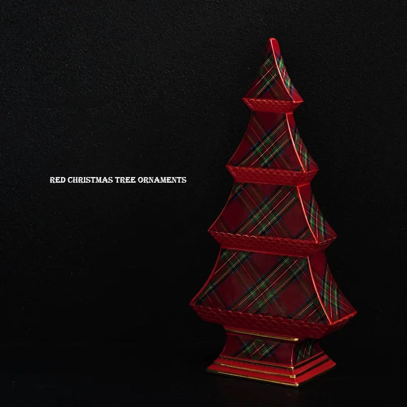 Red Ceramic Christmas Tree