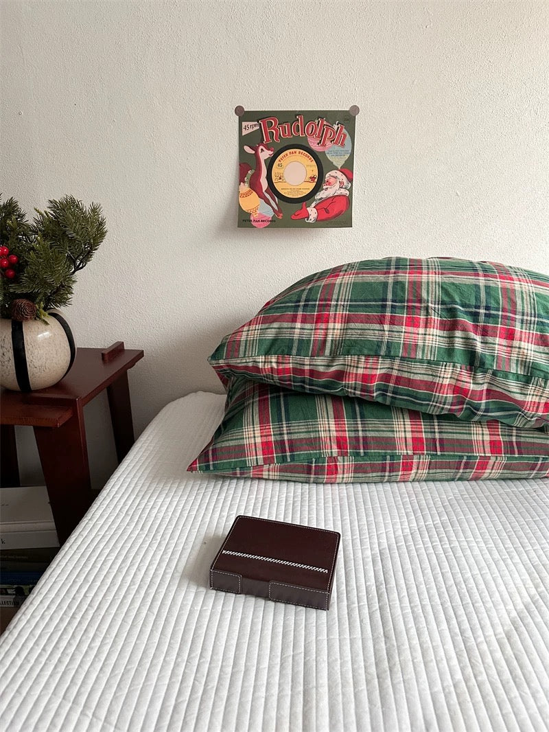 Plaid Christmas Pillowcase