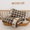 Teddy Plaid Kids Comforter – Soft Cotton Gauze Quilt