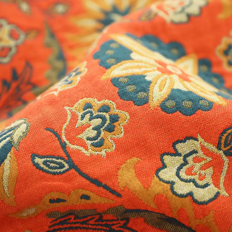 Terracotta Reversible Blanket Couch Throw