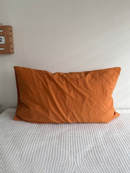 Terracotta Plaid Pillowcase