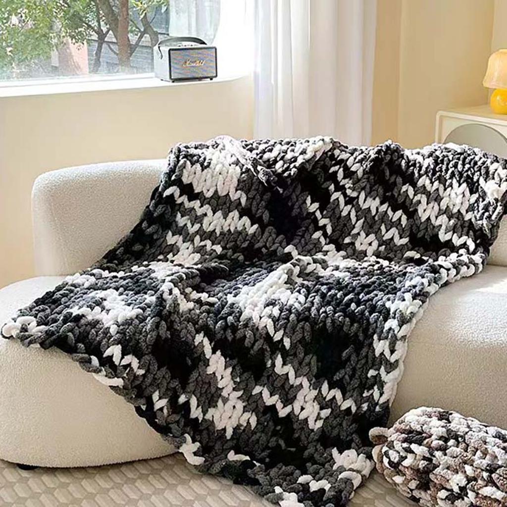 Tie-dyed Chunky Knitted Blanket Classic
