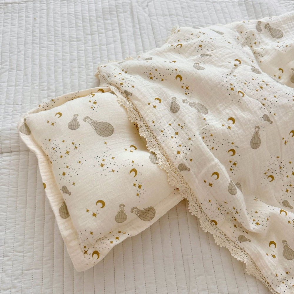 Hot Air Balloon Toddler Comforter – Cotton Muslin Quilt
