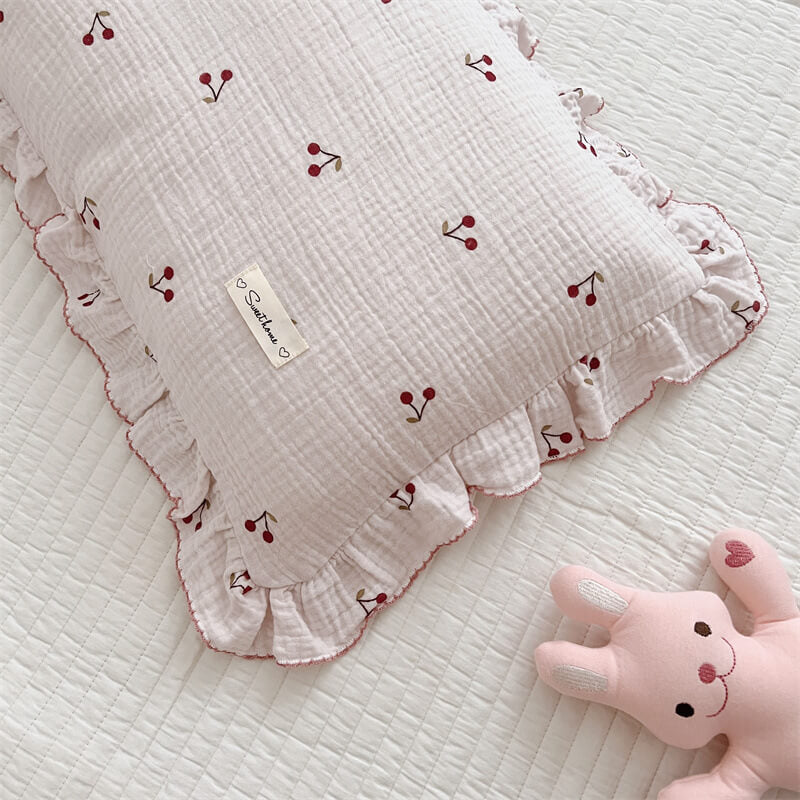 Best Cotton Toddler Pillow Insert + Pillowcase: Cherry