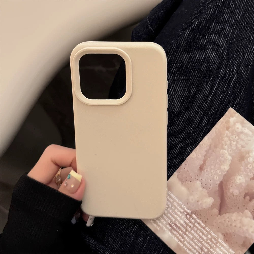 Minimalist Pastel Soft iPhone Case Cream