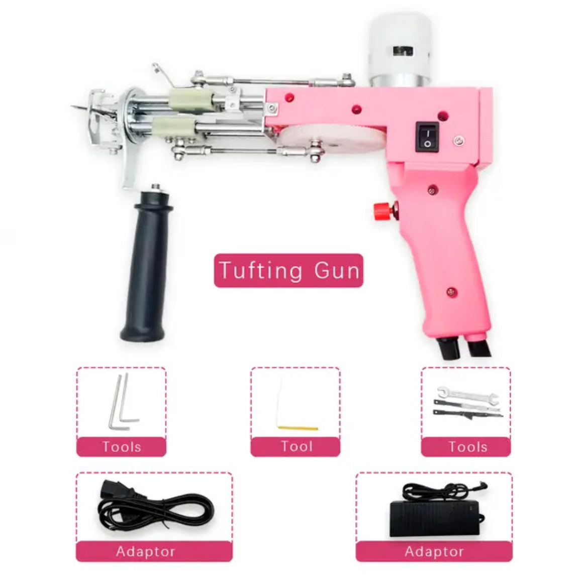 Tufting Gun Starter Kit Pink 2 in 1