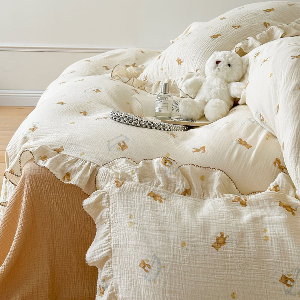 Cotton Muslin Duvet Cover Set – Teddy’s Bubble Bath