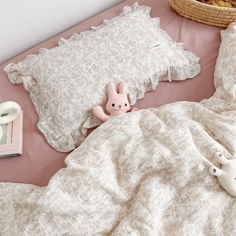 Woodland Duvet Cover Set – Ruffled Cotton Muslin