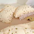 Zesty Lemon Cotton Muslin Duvet Cover Set – Ruffle Trim Bedding