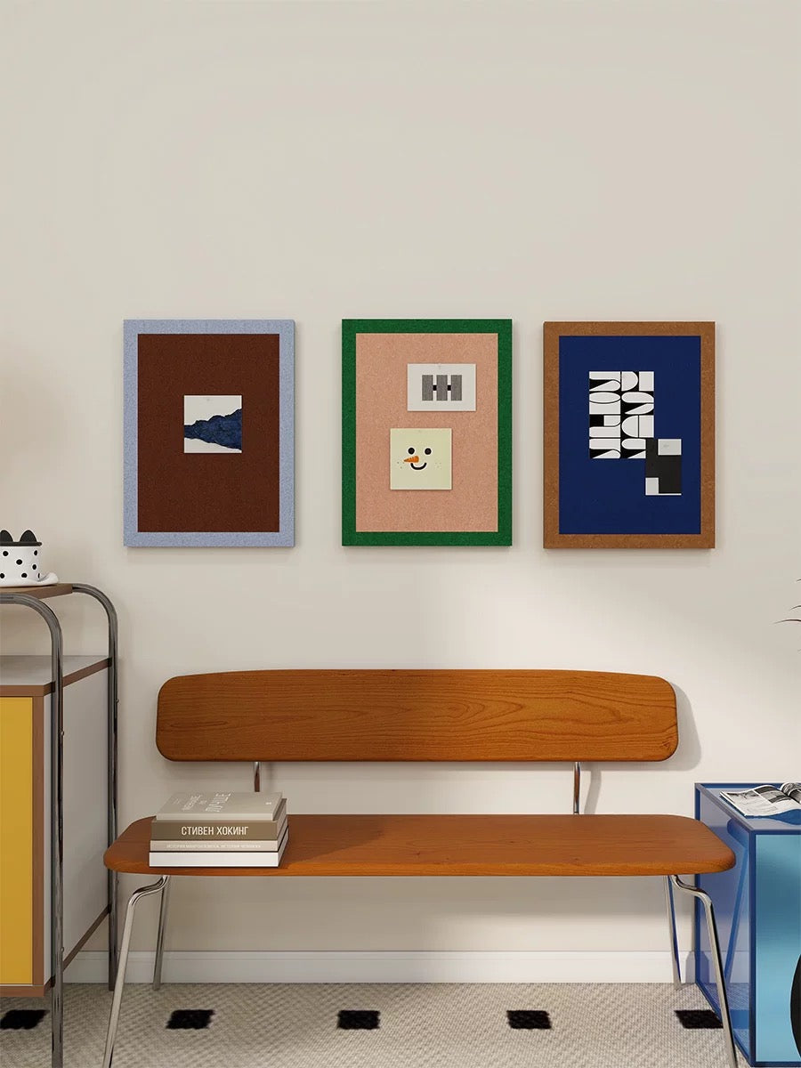 Two-Tone Felt Push Pin Board