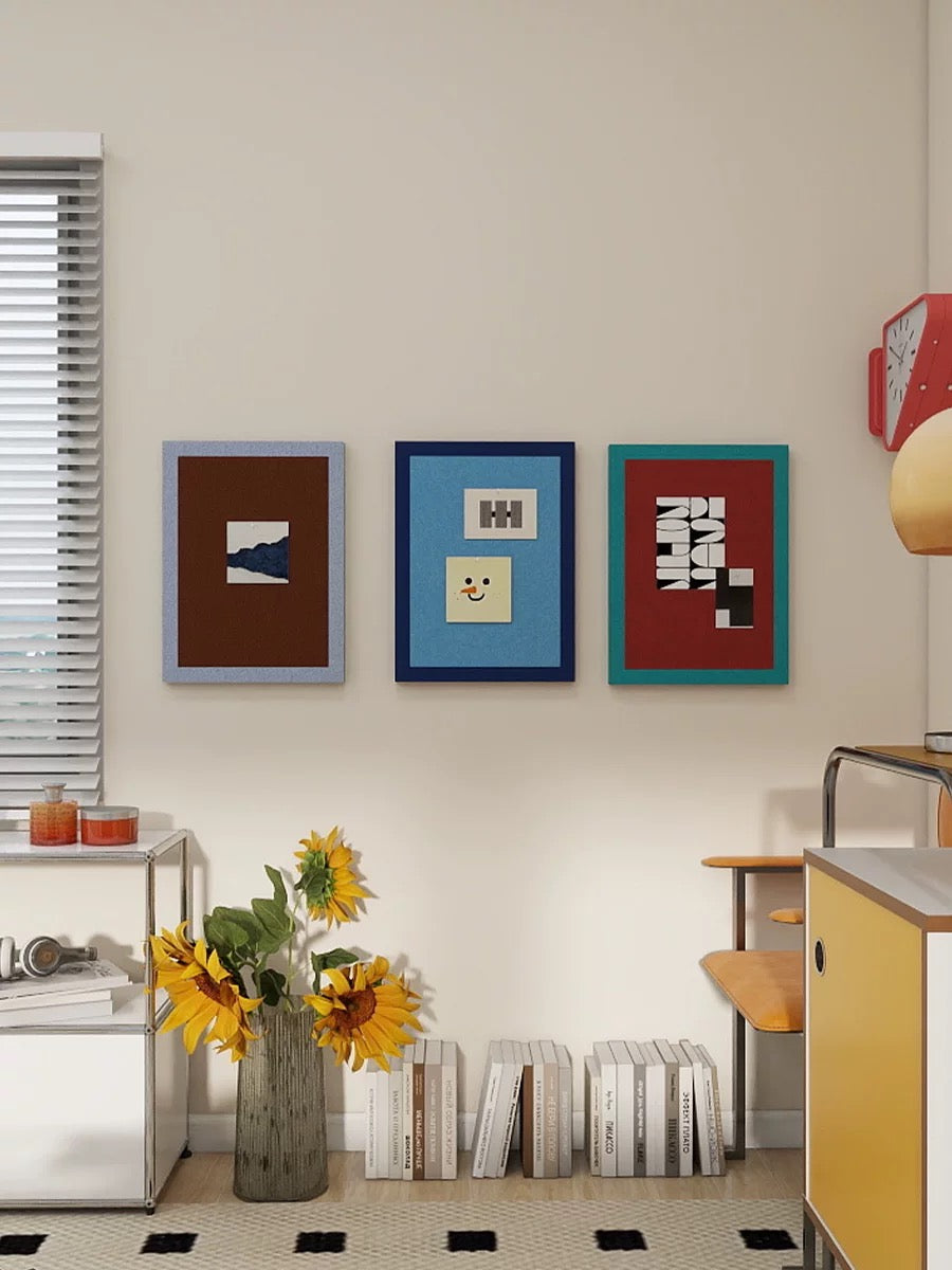 Two-Tone Felt Push Pin Board