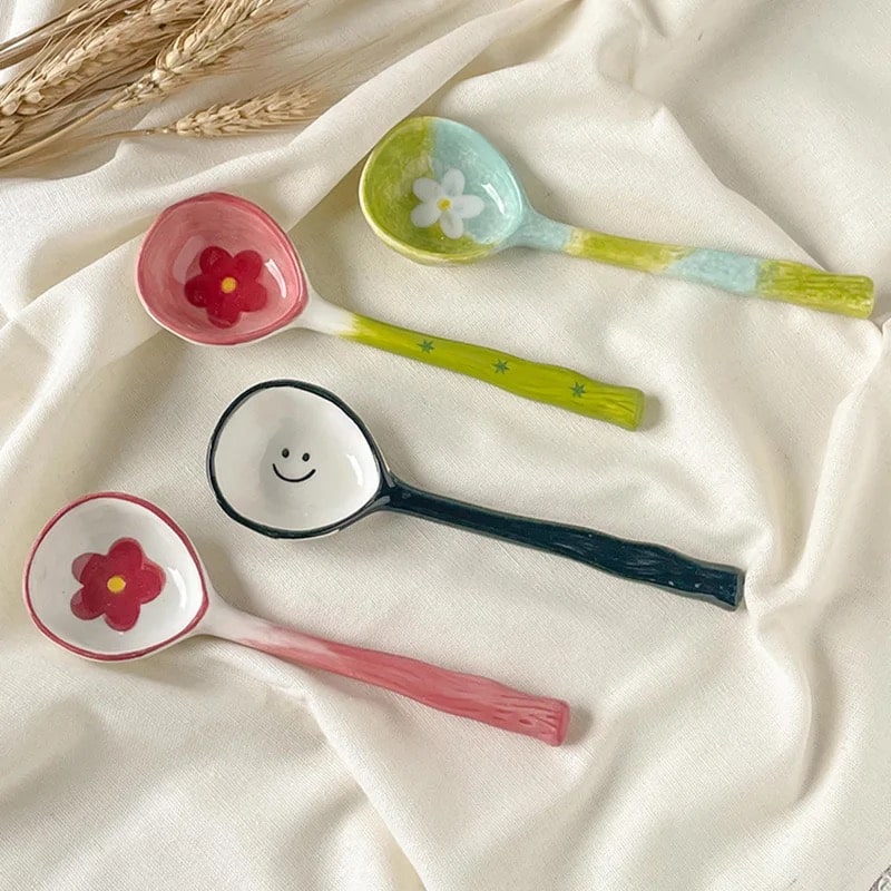 Ceramic Flower Spoon