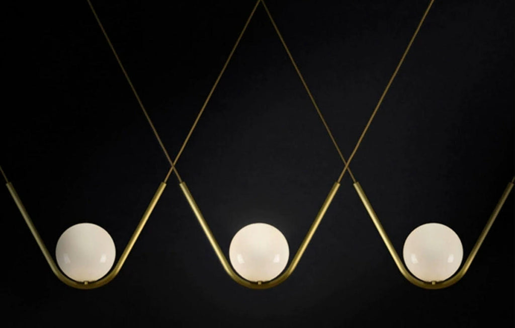 Harmony Glass & Brass Pendant Light & Chandelier