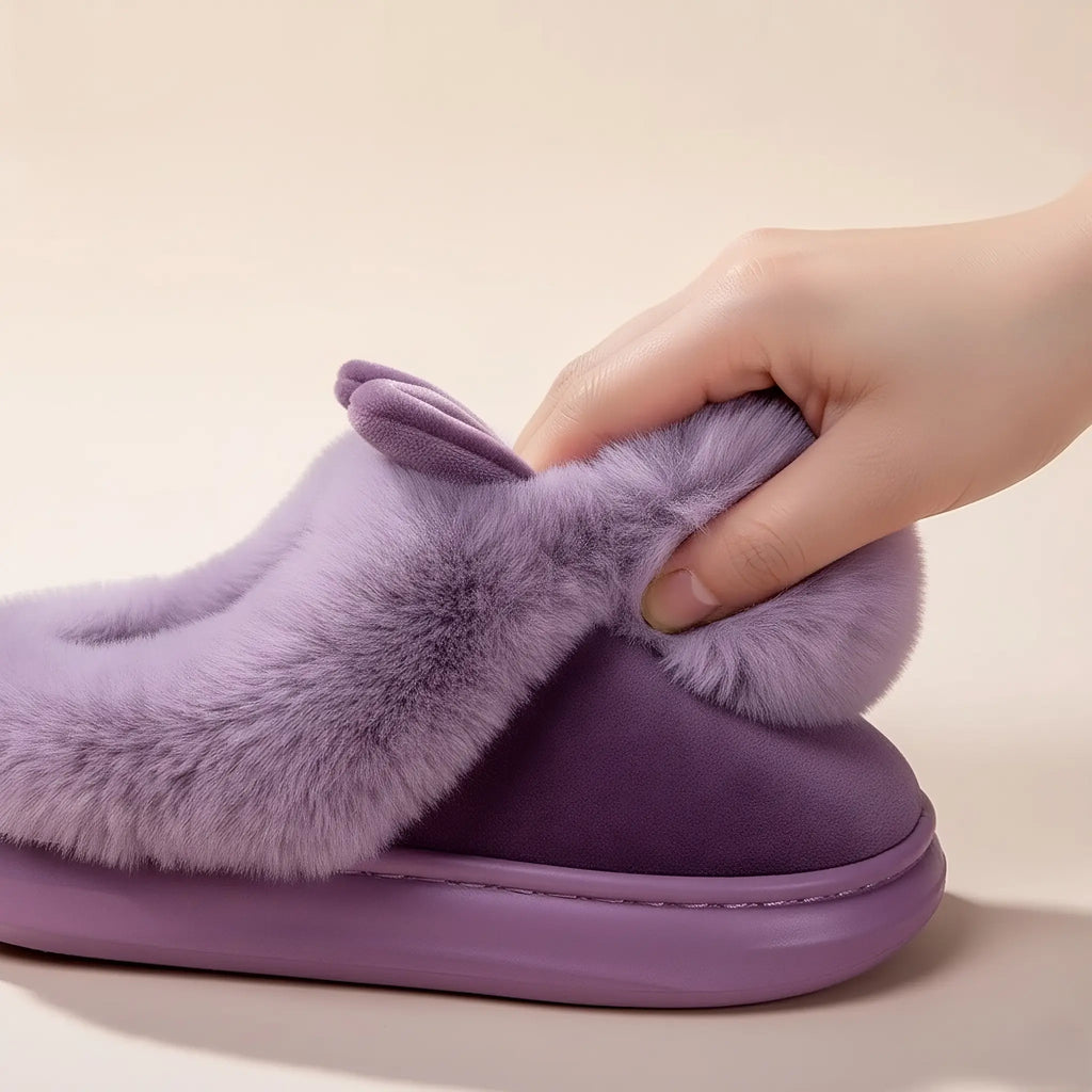 Bunny Plush Slippers - Women's Month Sale