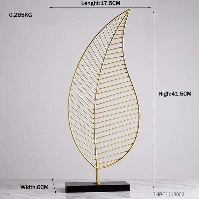Leaf Decor Sculpture Figurines Palm Leaf - Large