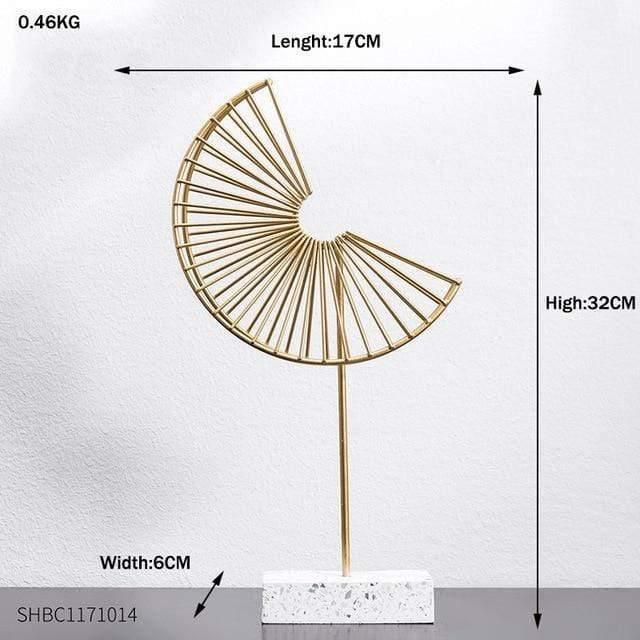 Leaf Decor Sculpture Figurines Fan - Large