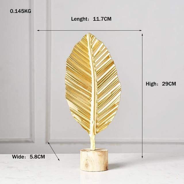 Leaf Decor Sculpture Figurines Banana Leaf - Small