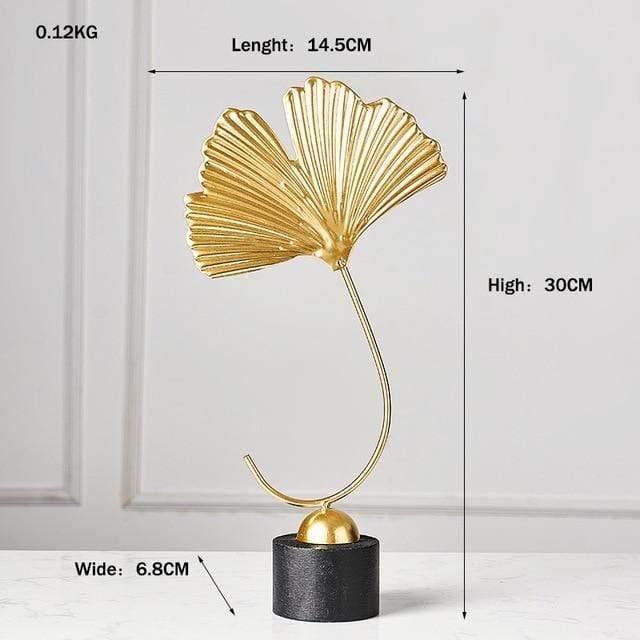 Leaf Decor Sculpture Figurines Ginkgo Leaf - Single