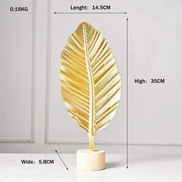 Leaf Decor Sculpture Figurines Banana Leaf - Large