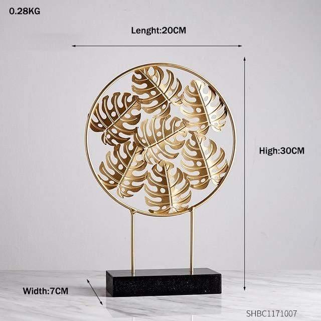 Leaf Decor Sculpture Figurines Ring Turtle Leaf - Large
