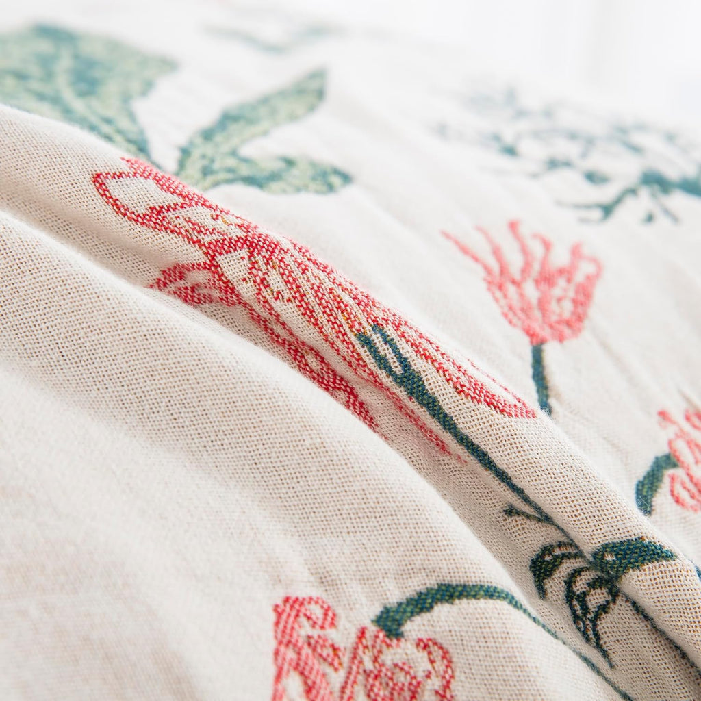 Organic Cotton Blanket with Floral Pattern
