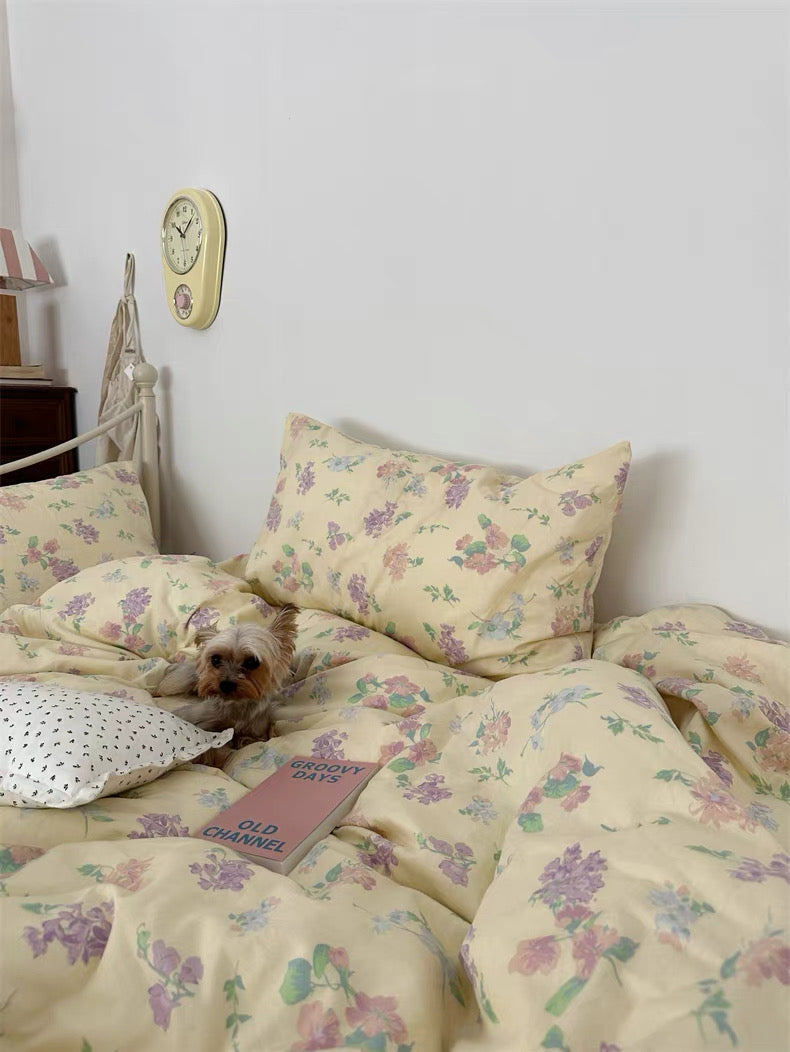 Grandmillennial Aesthetic Floral Duvet Cover Set
