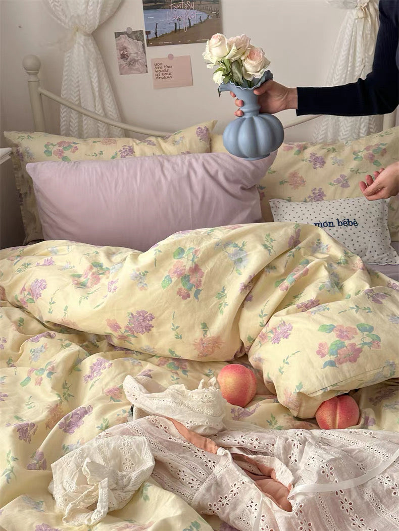 Grandmillennial Aesthetic Floral Duvet Cover Set