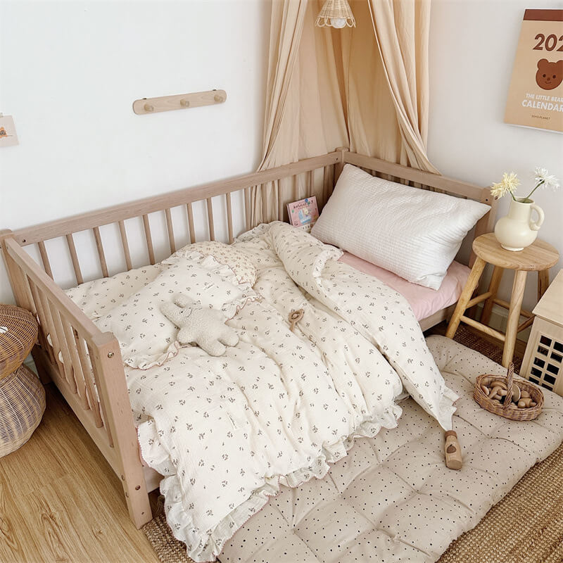 Primrose Floral Ruffle Duvet Cover Set – Cotton Muslin