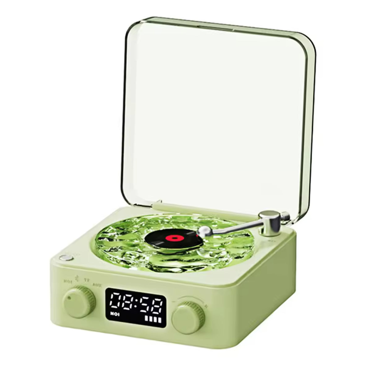 Mini Retro Vinyl Bluetooth Speaker White