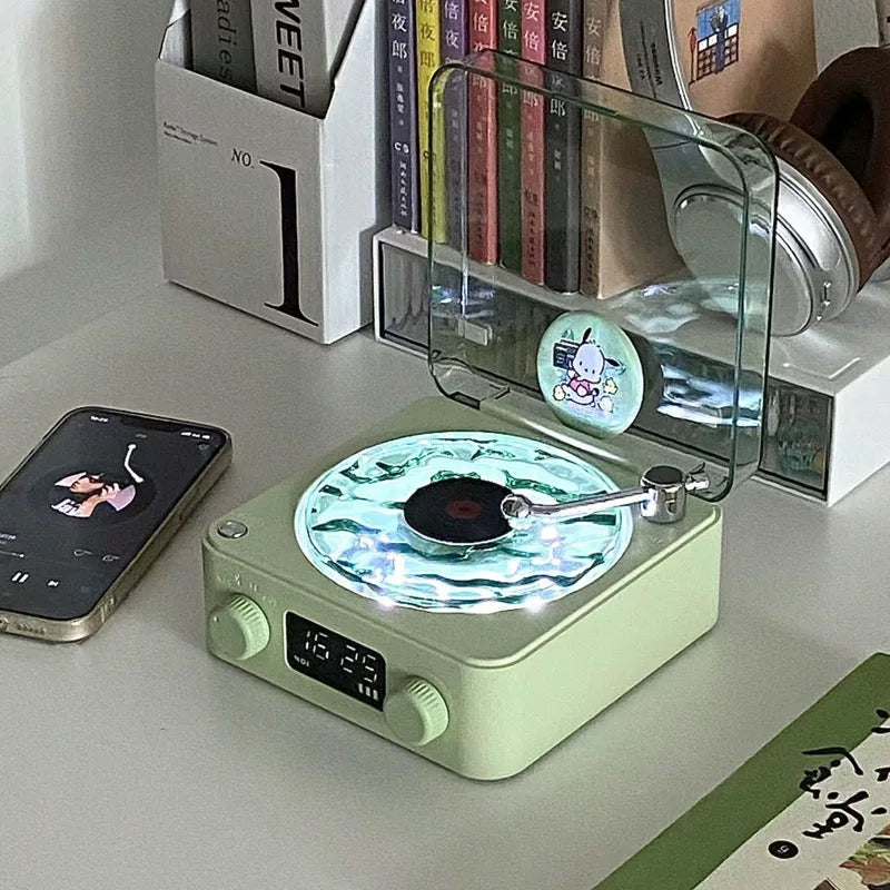 Wave Vinyl Record Player Green