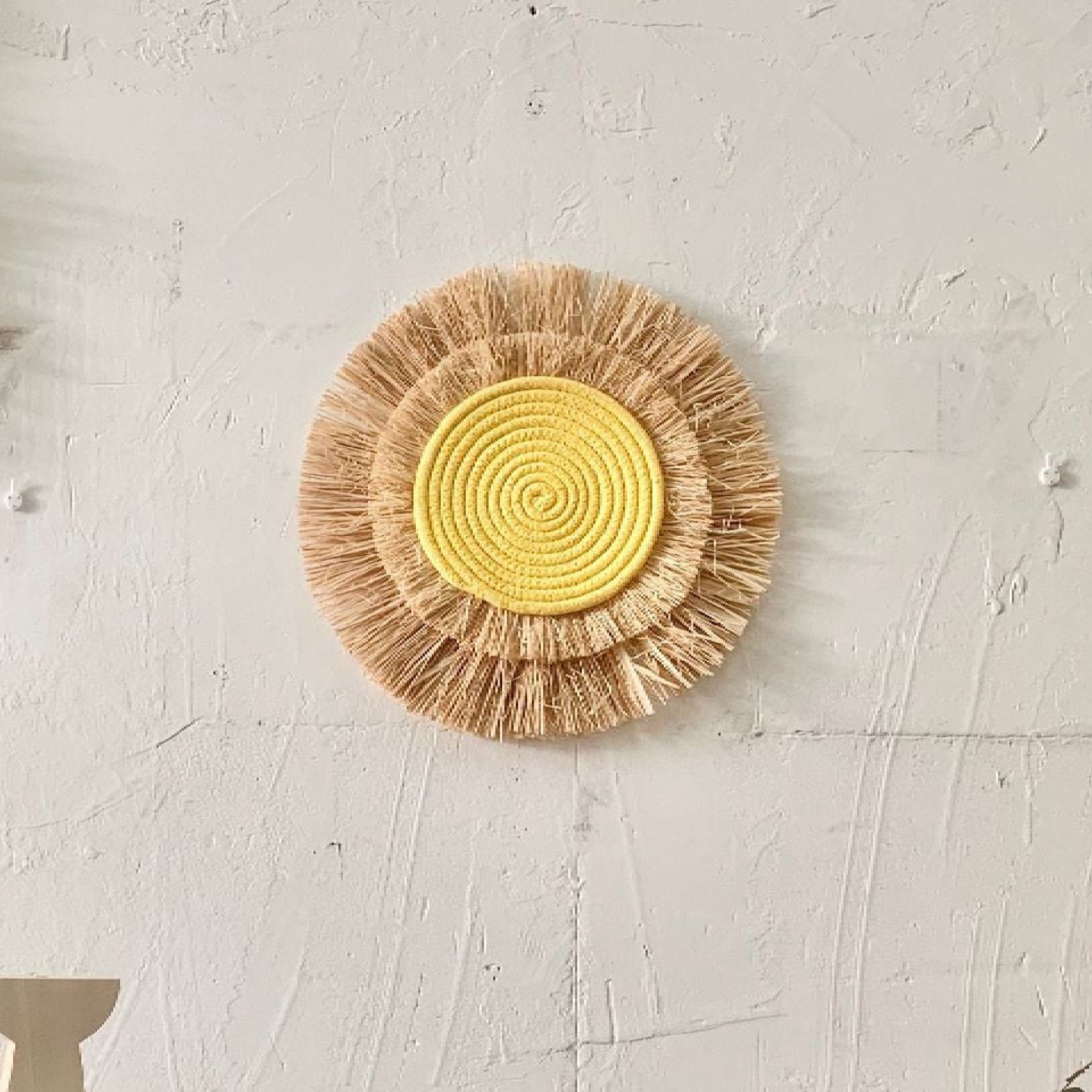 Vintage Sun Straw Wall Art Small Sun