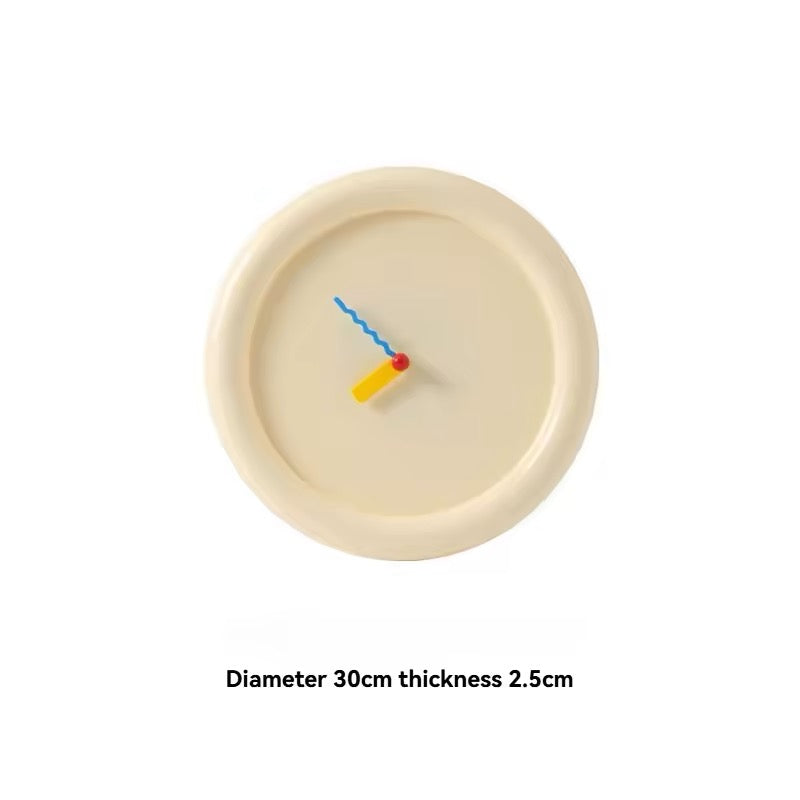 Retro Round Wall Clock Beige