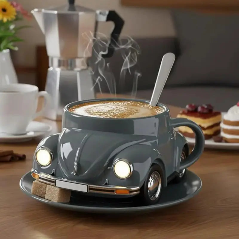 VolksMug™ – Retro Vintage Coffee Mug Grey
