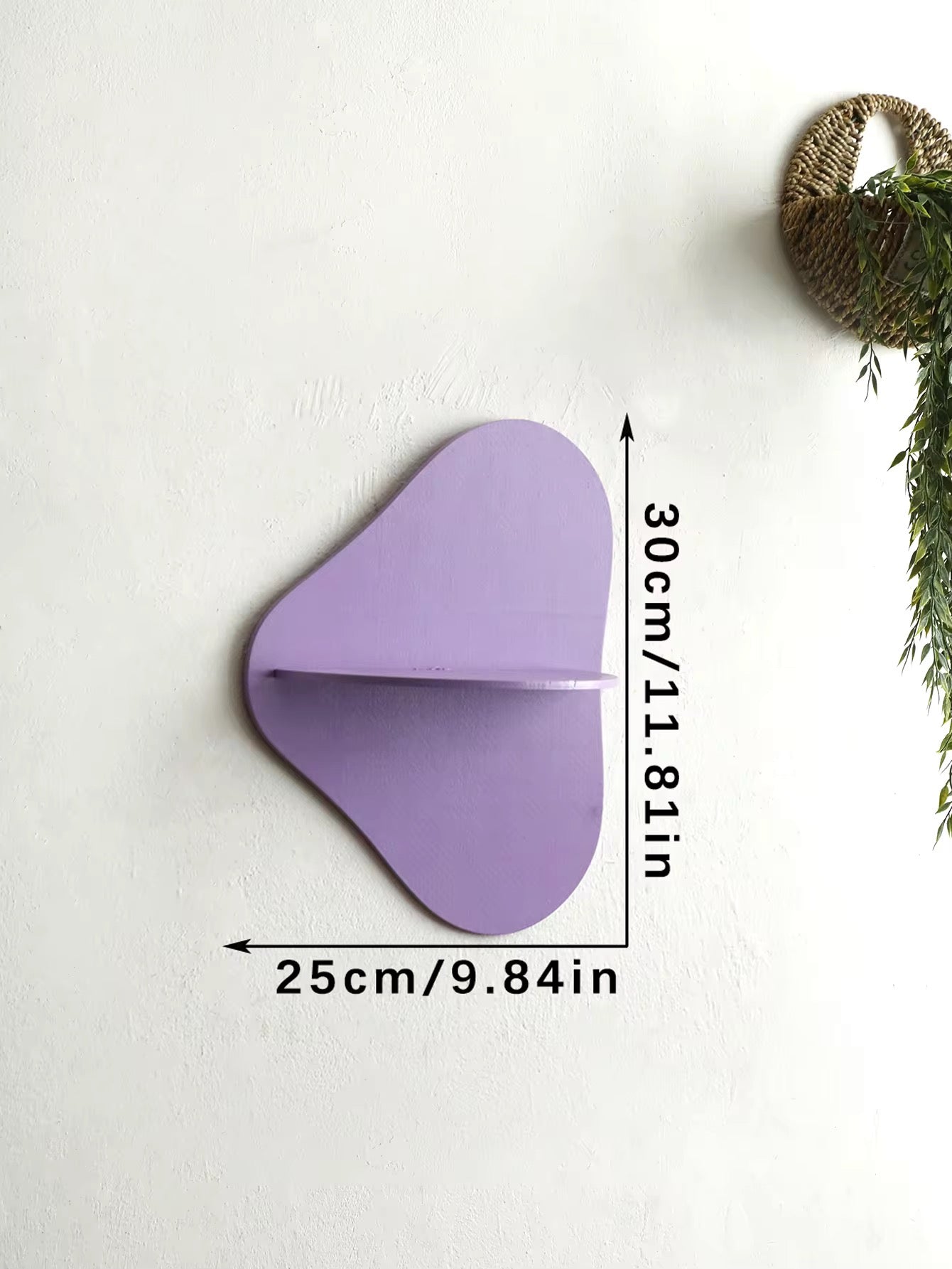 Wooden Floating Wall Shelf Purple