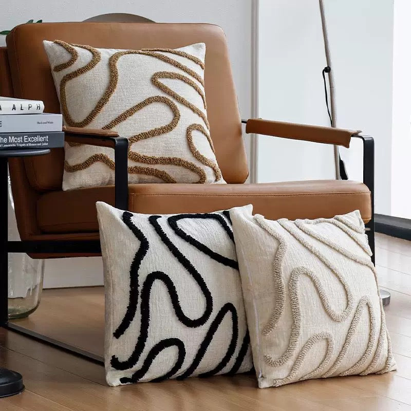 Abstract Line Pillow Cover