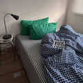 Navy Gingham Duvet Cover Set