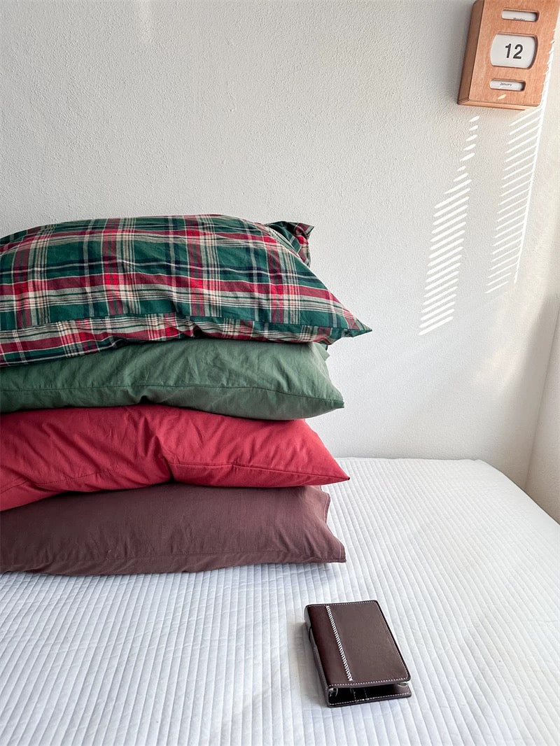 Plaid Christmas Pillowcase