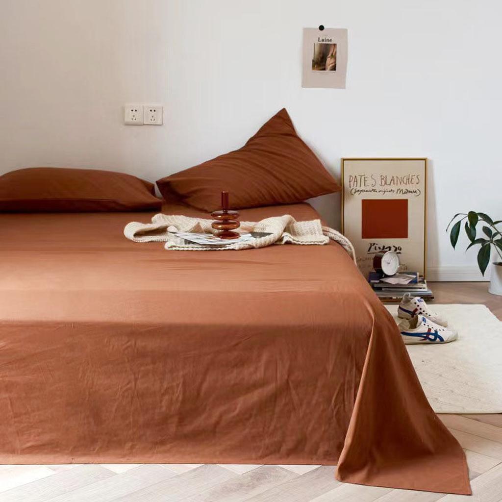 Washed Cotton Sheet Set - 14 colors Burnt Orange