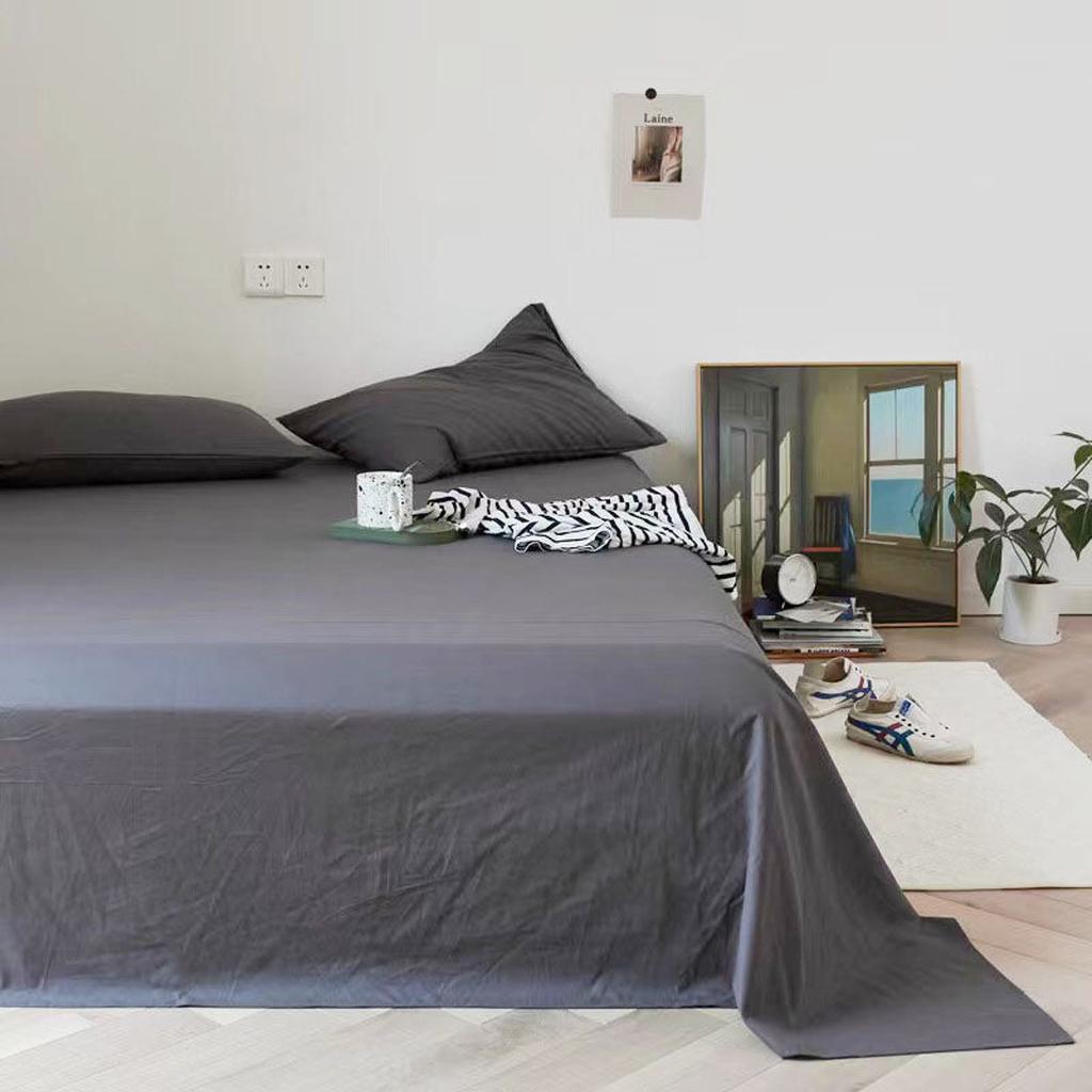 Washed Cotton Sheet Set - 14 colors Charcoal
