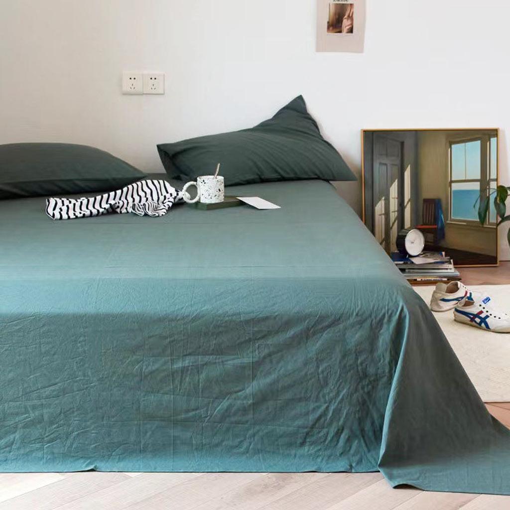 Washed Cotton Sheet Set - 14 colors Dark Green
