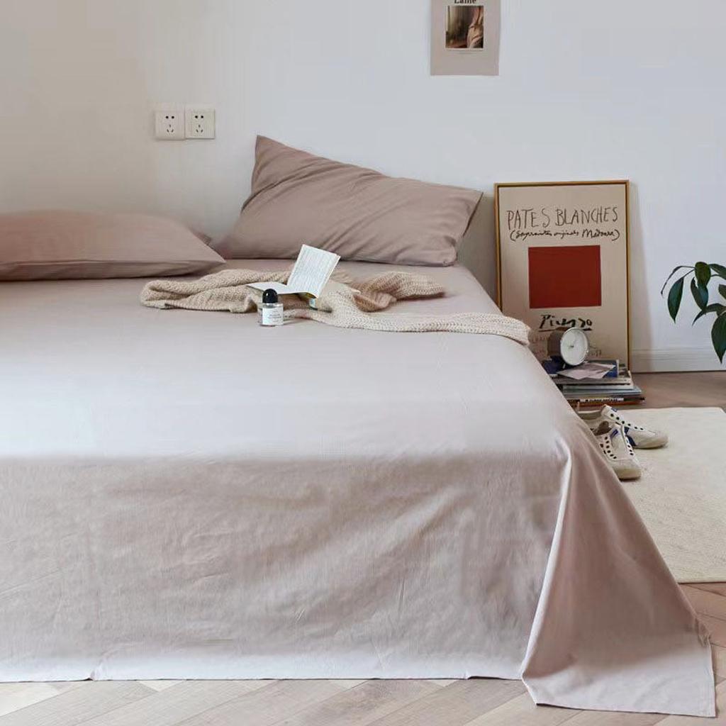 Washed Cotton Sheet Set - 14 colors Light Brown