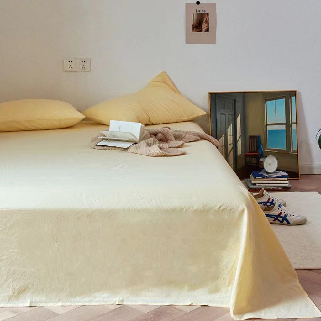 Washed Cotton Sheet Set - 14 colors Pale Yellow