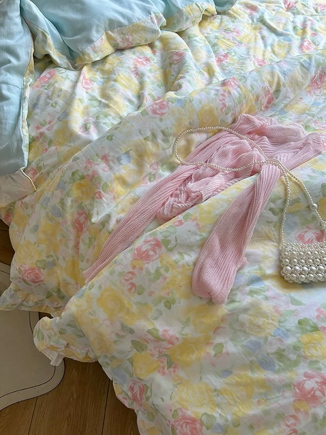 Watercolor Gauze Duvet Cover Set