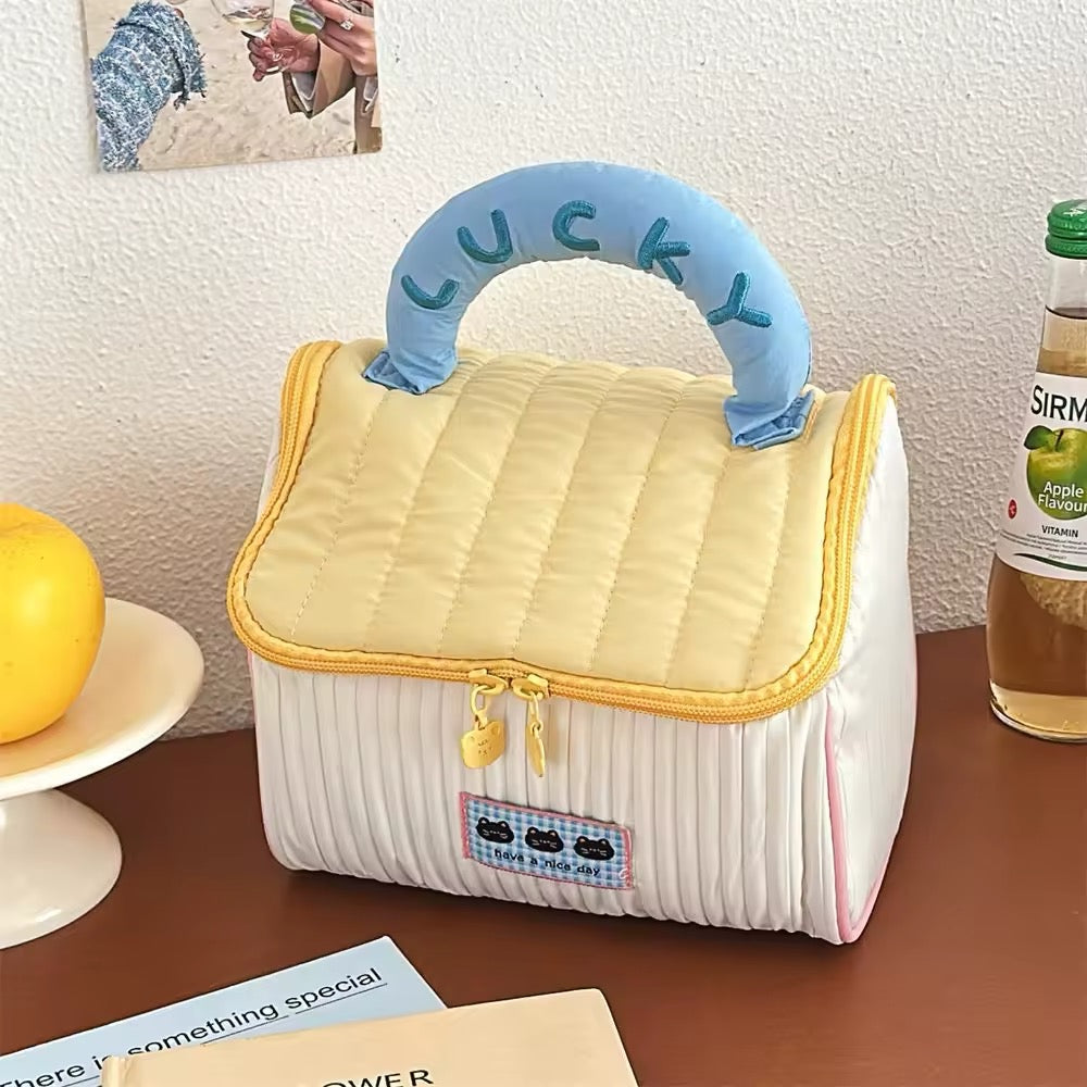 Cute House-Shaped Makeup Bag Yellow