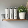 White Bathroom Dispenser Set