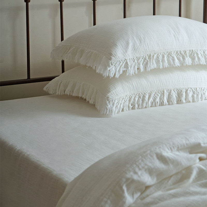 Fringe Duvet Cover Set – Cotton Gauze Bedding