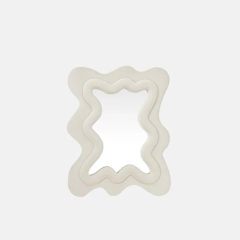 Flocked Wavy Tabletop Mirror